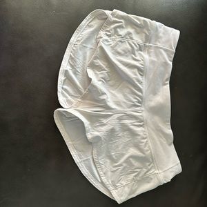 Lululemon hotty hot 2.5inch white  shorts. Excellent condition
